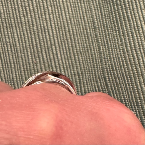 Sterling Silver and Diamond Black and White Right Hand Ring - Picture 11 of 11